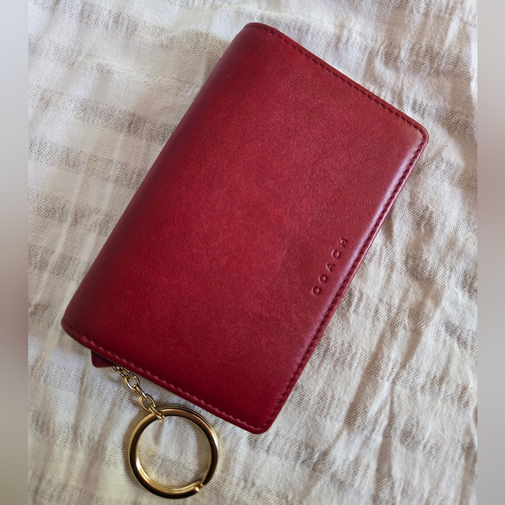 Vintage Coach Red Bedford Multi-Function Purse Wallet